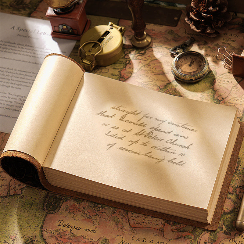 The Wanderer’s Leather Journal – Vintage Cowhide Notebook for Writing, Sketching & Reflection