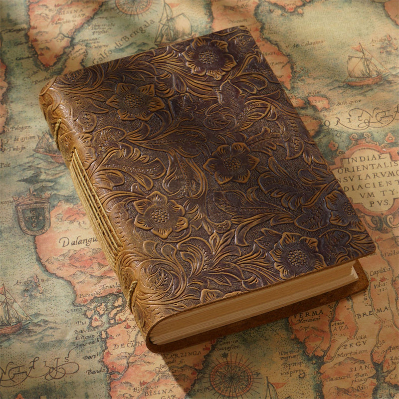 The Wanderer’s Leather Journal – Vintage Cowhide Notebook for Writing, Sketching & Reflection